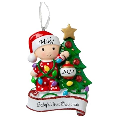 2024 Personalized Ornament Baby's First Christmas Baby Decorating Christmas Tree Ornament Artisanal Customized Decoration Baby Ornaments-Free Personalization Cover