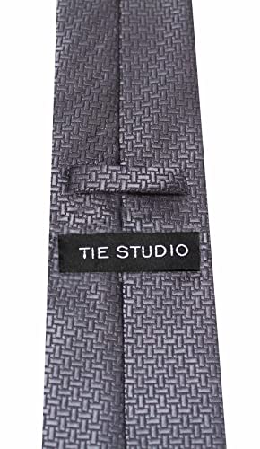Image of TIE STUDIO Men's Necktie Pocket Square & Cufflink Set | Standard | Jacquard Fabric | Superior Stitching |