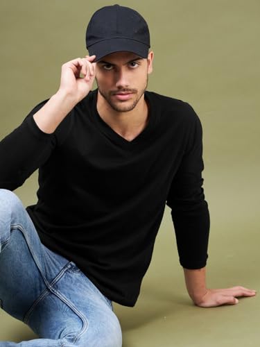 Image of INKKR Men's Solid Plain V-Neck T-Shirt