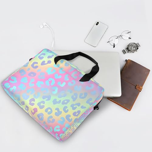 Maletín para laptop estampado azul con correa, 13-15.6 pulgadas miniatura 7
