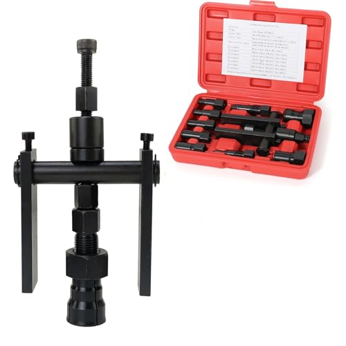 dirnatel Bearing Puller Motorcycle Blind Hole Bearing Puller Tool Kits with Instructions, 8-25MM Motorcycle Wheel Inner Bearing Removal Puller Tool Set, Pack of 10