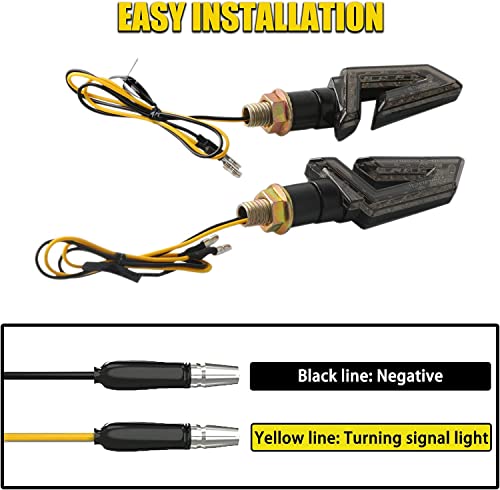 Image of DREAMIZER 2PCS Arrow Motorcycle Turn Signals 15 LED 12V Motorcycle Blinkers Indicators Amber Lamp Compatiable for Motorbike Scooter Quad Cruiser Off Road Touring