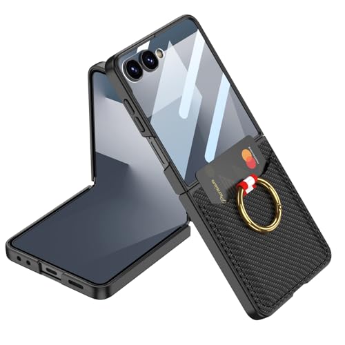 Protection Galaxy Z Flip7 SHIEID coque en cuir avec fente carte et protège écran rigide