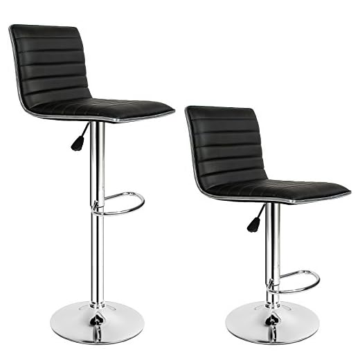 tectake Tabourets de Bar Chaise Fauteuil bistrot réglable pivotant siège Design - diverses modèles - (2X Johannes | no. 401561)