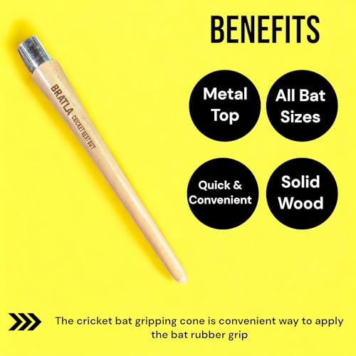 Image of CBB Cricket Bat Grip Cone for Applying Cricket Bat Rubber Grip Metal Top