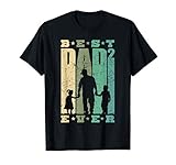 papa baby shirt pizza Cooles Schwangerschaft Überraschung Papa Motiv mit Vater Sohn & Tochter Motiv zur Geburt vom zweiten Kind mit dem Spruch: Best Dad Ever. Cooler Vintage & Retro Look.