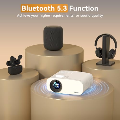 Pericat Projector with WiFi and Bluetooth, Pericat 4K Supported Native 1080P Projector の商品画像 3