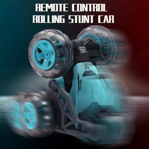 Image of Brand Conquer Remote Control Rock Crawler Mist Smoke Spray Function, High Speed 1:18 RC Car Toys for Boys 2WD Off Road Vehicle Toy Cars for Kids Monster Truck Rock Climbing Car Toy (Stunt Cars Blue)