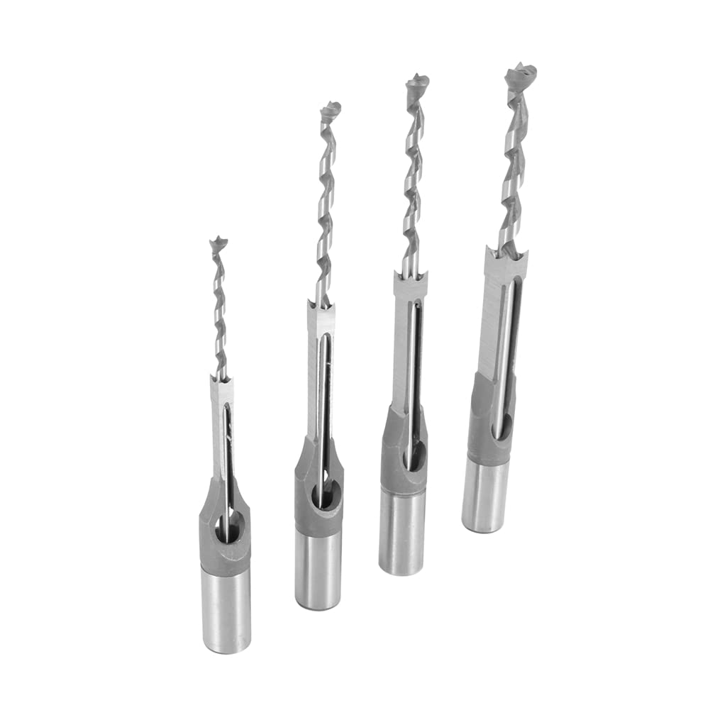 Juego de brocas de taladro cuadrado para trabajo de madera y mortaja de madera y sierras para madera y taladro helicoidal