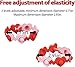 MAXDUCK Valentines Day Gifts for Kids - 12pcs Pink Red Pop Bracelet Silicone Sensory Wristband for Kids Teens Classroom Exchange Gifts, Valentines Party Favor Prizes