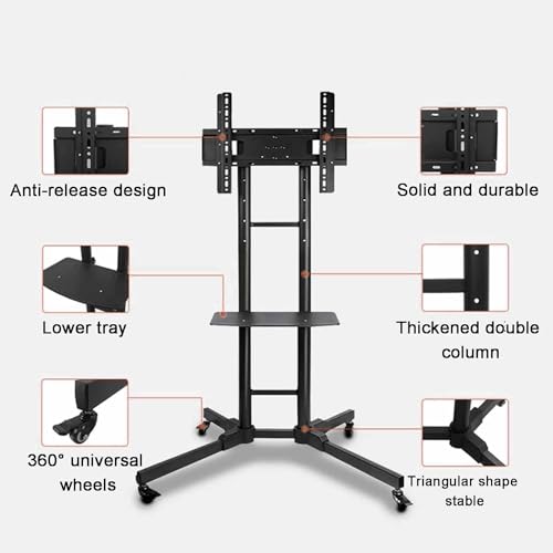 Soporte móvil para TV de 32-60 pulgadas con ruedas miniatura 4