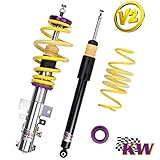 Stufenlose Tieferlegung: Die KW Variante 2 ermöglicht eine maximale Tieferlegung im geprüften Einstellbereich mit gültigem Gutachten zur Eintragung bei den anerkannten Prüforganisationen. Dank des schmutzunempfindlichen Trapezgewindes und dem Polyamid-Gew