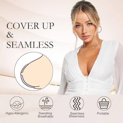 YIUERTEO 60 Peças Pasties Nipple Covers - Protetores De Mamilo Descartáveis, Protetores De Mamilo Nã