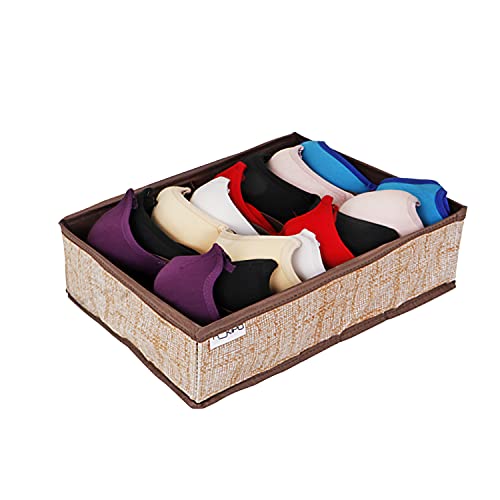 Image of HOKIPO Undergarment Organizer Storage Box for Drawers Bra Panty Socks Tie Lingerie Organizer for Wardrobe (IN-335)