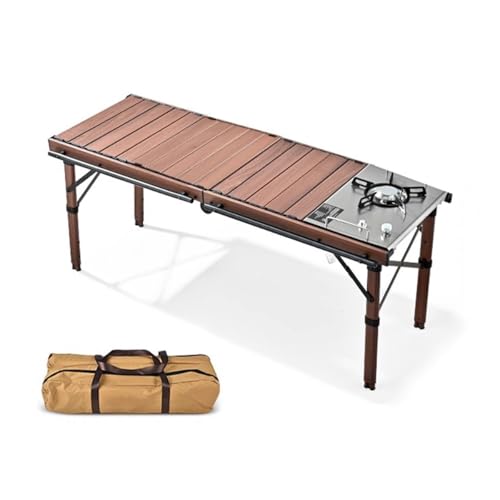 Mesa de camping plegable, ligera, multifuncional, para 4-5 personas, perfecta para cocinar al aire libre, senderismo, pesca