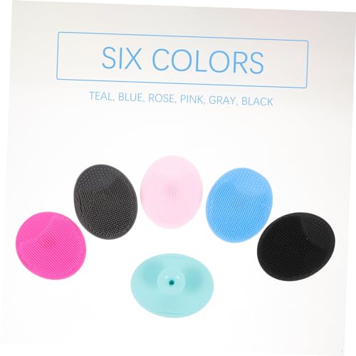 Mipcase Escova Manual Para Limpeza Corporal 6 Peças Escova De Limpeza Facial De Silicone Escova De B
