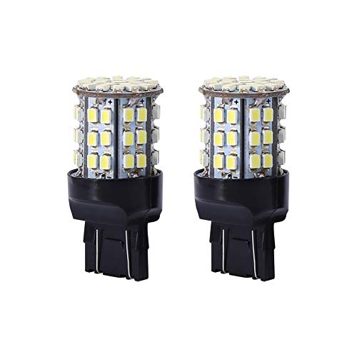 CFTGIW 2 Ampoules LED 7443 64-SMD 6000 K, Feu de Recul Blanc, Clignotant, Feu Stop avec 50 000 Heures de Durée de Vie pour Voitures, Camions, SUV