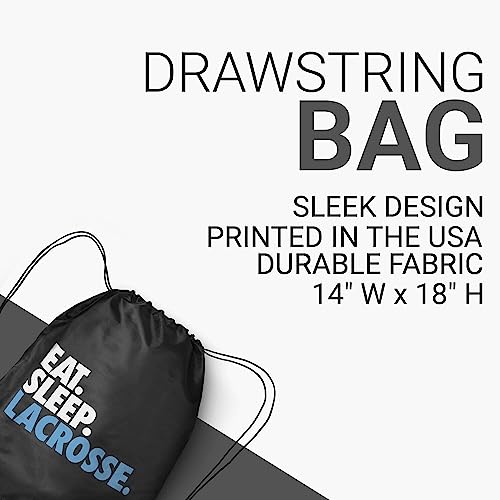 ChalkTalkSPORTS Lacrosse Sport Pack Cinch Sack | Eat Sleep Lacrosse3