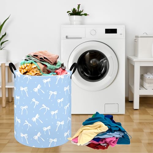 Image of Kids Laundry Storage Hamper Toys Nursery Bin with Handles | Gift Laundry Basket ,Storage Basket for Kids Room Bedroom Decor