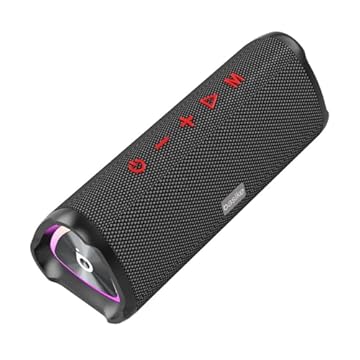 Caixa de Som Bluetooth, Basike V13, IPX5/TWS, Caixa de Som Portáteis Bluetooth, Iluminação Rítmica RGB, Essencial Para Viagens ao Ar Livre (Preto)