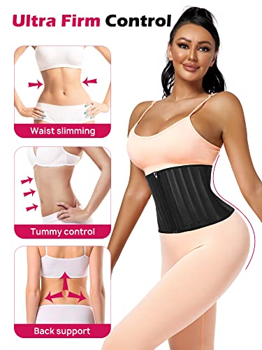 Atbuty Short Torso Waist Trainer Lumbar Support Waist Cincher Slimming Underbust Body Shaper With Zipper 25 Steel Bones #TOP4