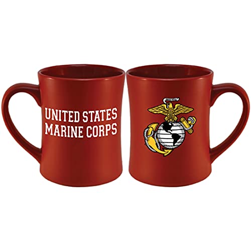 RFSJ Marines Midshipmen Ceramic 16oz Sculpted Mug – Official Team Logo Coffee Cup – Handwash Recommended – Individually Boxed