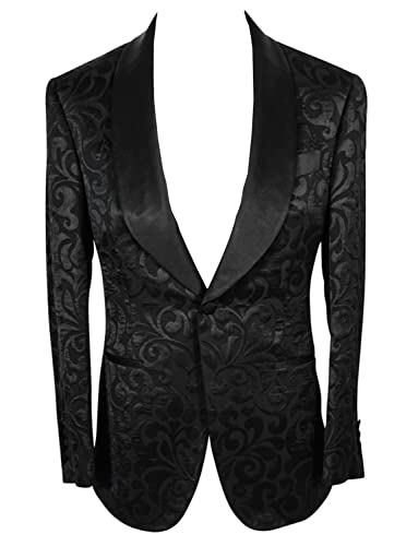 Veste de costume jacquard homme : blazer floral haut de gamme luxe