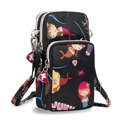 Pequena bolsa transversal para mulheres, mini bolsa de celular carteira com alça ajustável sobre o ombro