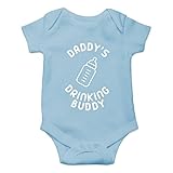 Crazy Bros Tee's Daddy's Drinking Buddy Funny Cute Novelty Infant One-Piece Baby Bodysuit (6 Months,...