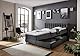 Atlantic Home Collection Boxspringbett TINA, 160x200 cm, inklusive Topper (Härtegrad H2) und Bettkästen (2x), anthrazit, 160 x 200 cm
