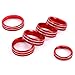 6PCS Air Coditioner Cover Trim for Ford F150 XLT 2016 2017 2018 Aluminum Alloy Car Inner Air Conditioner & Audio &Trailer & 4WD Switch Knob Ring (Red)