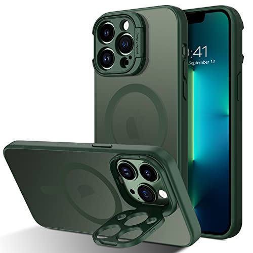 BENTOBEN iPhone 13 Pro Max Magnetic Case [Compatible with Mag safe], Camera Kickstand Protective iPhone 13 Promax Case Shockproof Cover Military Grade Phone Cases iPhone 13 Pro Max 6.7'' Green