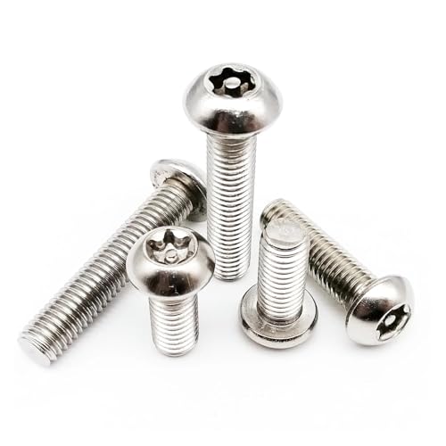 VNJUGF M2 M2.5 M3 M4 M5 M6 M8 304 A2-70 ステンレス鋼丸頭セキュリティボルトねじ wanglan(12mm,10pcs M4)