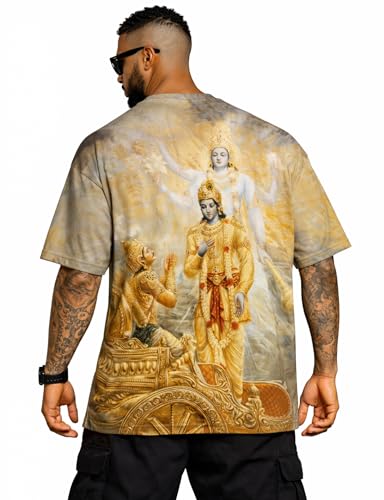 Image of STAND OUT All Over Printed Shiva, Krishna, Hanuman, Kali, Ram and Ravana, Ramayan, Bagavath Githa, Buddha Religious, Spiritual, Hindu Gods T-Shirts