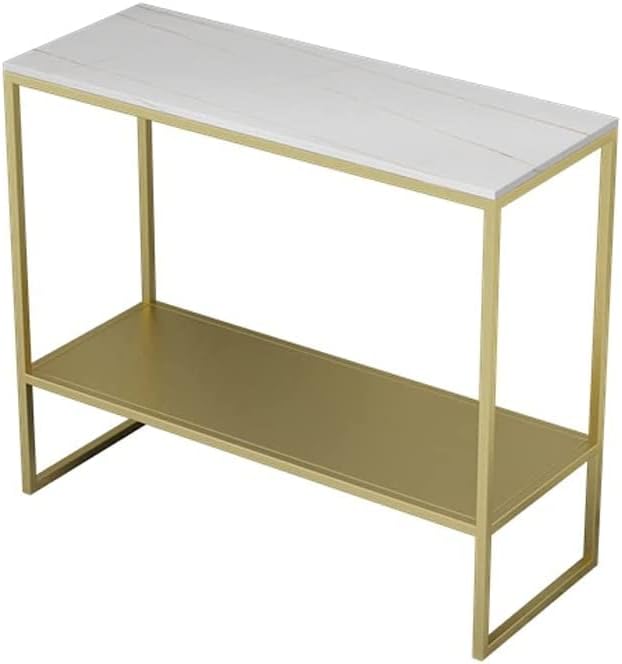 Side Table/End Table,Rock Board Sofa Side Corner Few Living Room Iron Square Table Small Tea Table Bedside Cabinet