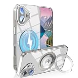 Matériau: La coque pour iPhone 16 avec support est composé d'une coque arrière transparente en PC et d'un cadre TPU souple, la combinaison de matériaux souples et rigides permet d'amortir efficacement les chutes et les chocs du téléphone