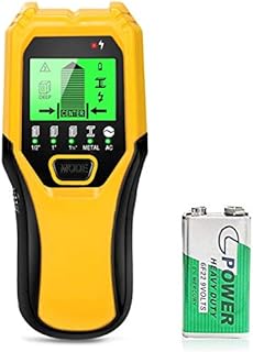 Stud Finder Wood Metal Detector - 5 in 1 Electronic Stud Sensor Wall Scaner Beam Joist Finders Wall Detector Edge Center Finding with Battery LCD Display for Wood Live AC Wire Metal Studs Detection