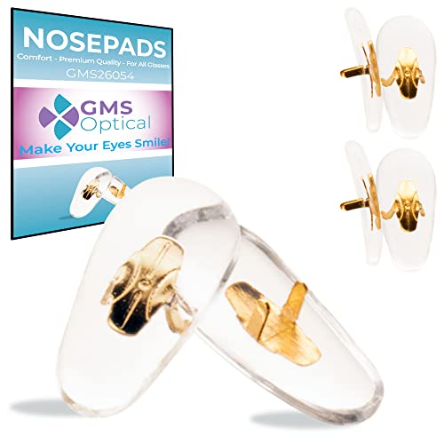 GMS Optical 17mm PVC Clip-on Replacement Nose Pads for Sunglasses and Other Eye Wear (1)
