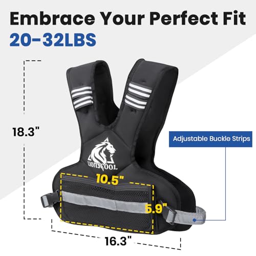 Image of LIONSCOOL Adjustable Weighted Vest for Men and Women
