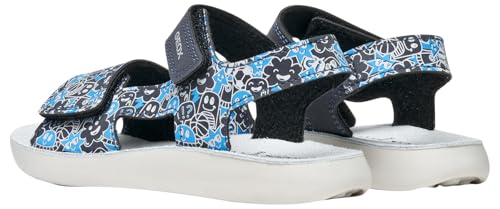 Geox J LIGHTFLOPPY Sandal, Navy/Azure, 34 EU