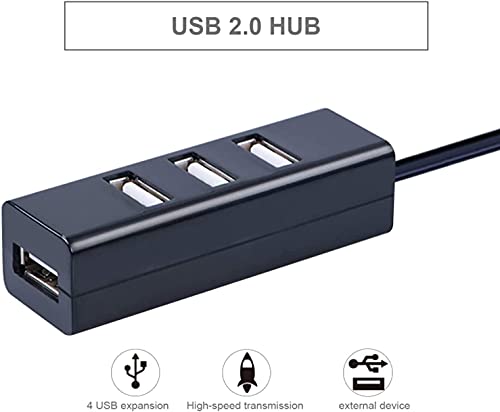 Image of USB C Hub 2.0 (4-in-1) Type C Multiport Adapter for Laptop PC Smartphone Mobile Support Windows 7 /8 /10 MacOS, MacBook pro air (Black)