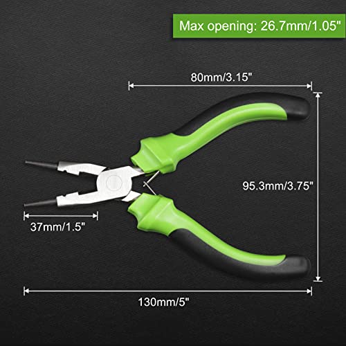 Image of 5 Inch Round Nose Pliers Wire Cutter 3-in-1 Mini Precision Pliers Wire Looping Pliers with Spring Jewelry Beading Tool Wire Looping Wrapping Beading Cutting for DIY Jewelry Making