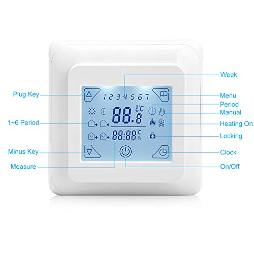 Display de Suporte Lcd de Termostato para Aquecimento de Piso, Suporte de Tela Termostatos Remotos