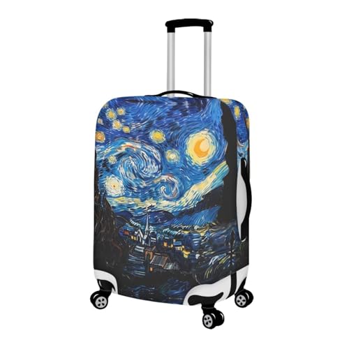 Cozeyat Starry Night Travel Luggage Cover Suitcase Protector Washable Elastic Suitcase Baggage Cover Anti-Scratch Double-Sided with Zipper Closure for Wheeled Suitcase Fits 29-32 Inch Luggage2