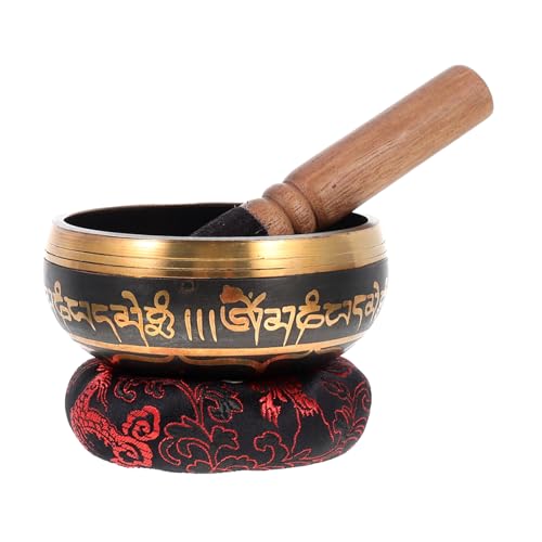 ERINGOGO 1 Set Tibet Singing Bowl Set Meditation Tool for Yoga and Relief Includes Bowl Cushion and Mallet for Meditation Spiritual Practice and Relaxation Random Color