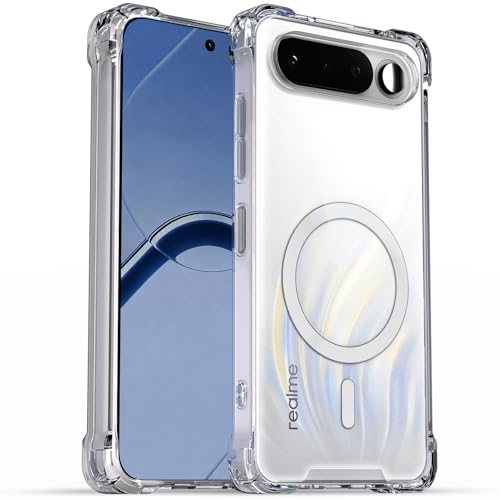 Image of Pikkme Back Cover for Realme 16 5G Mag-Safe Shockproof PC + TPU Protective Case Magnetic Support Bumper Case (Transparent Mag-Safe)