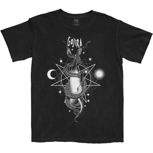Gojira T Shirt Celestial Snakes Band Logo Nouveau Officiel Homme Noir Size S
