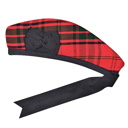 Image of Glengarry Cap-Traditional Scottish Hat, Acrylic Wool Tartan Glengarry hat, Kilts /Bagpipes Accessories