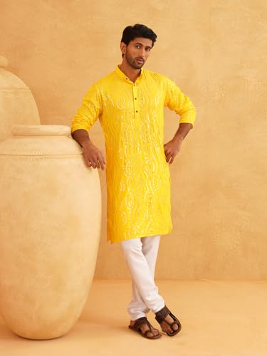 Sojanya (Since 1958 Men'S Pure Cotton Grey Designer Kurta And White Churidar Pyjama Set2