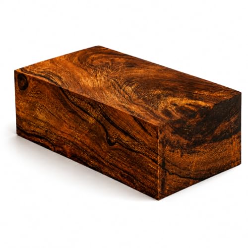 IECAP LLC Desert Ironwood Blanks 6 x 3 x 2 Inches Exotic Hardwood Lumber Block for Tool Handles Knife Handle Pen Blanks Carving & DIY Crafts Natural Ironwood Turning Block for Woodworking